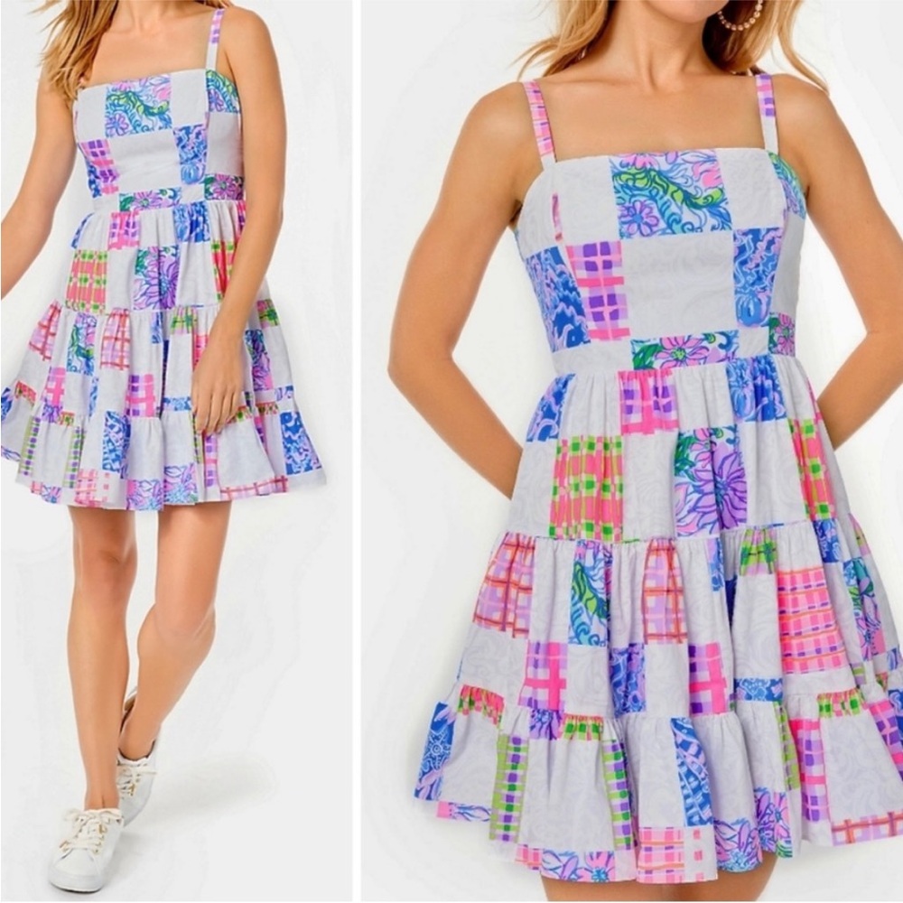Lily Pulitzer Patch Me If You Can patchwork mini dress - Picture 1 of 14
